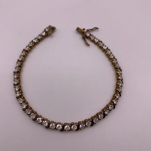 Vintage PAJ gold plated CZ tennis bracelet
